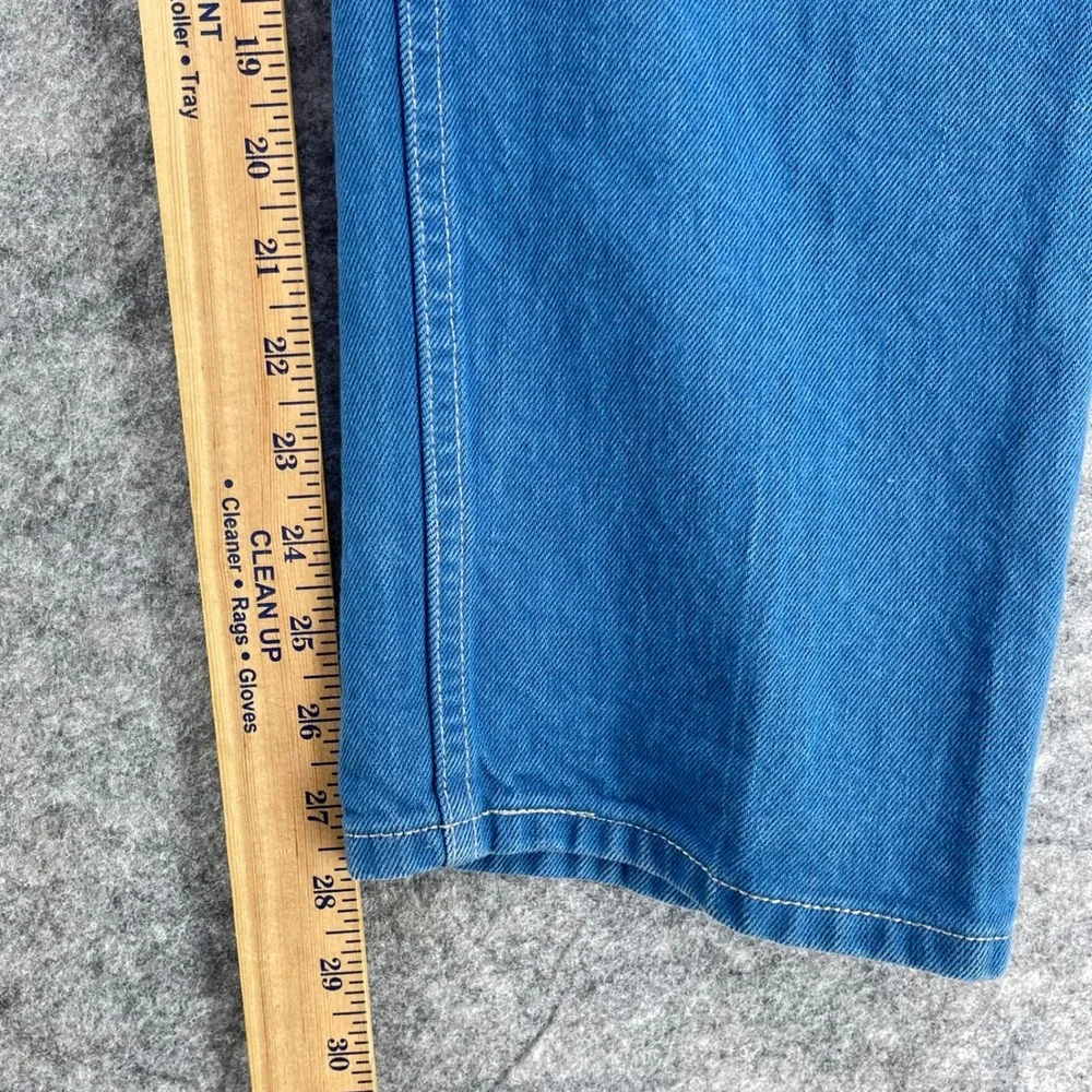 Levi's 501 Button Fly Jeans Men 35x30 Blue Teal Straight Leg (Fits 32x28) Grunge